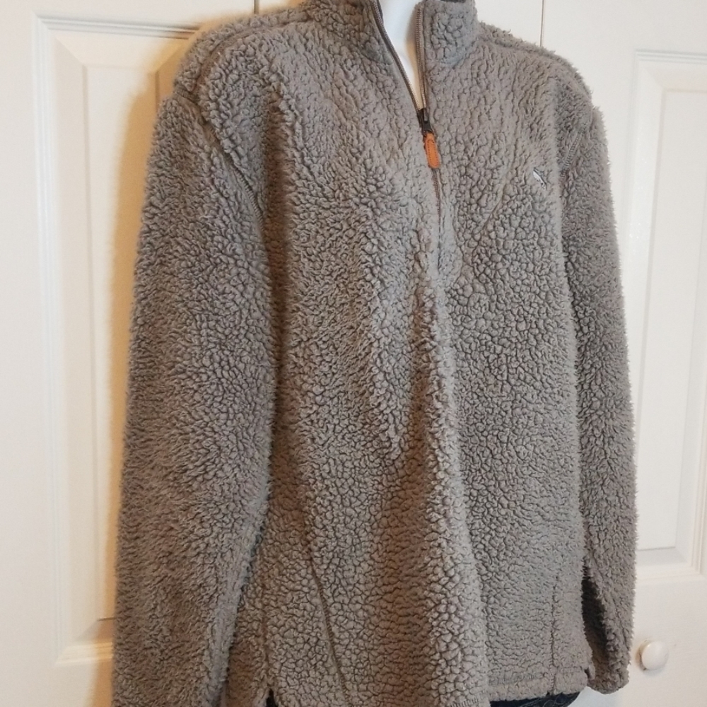 Southern Shirt Grey Sherpa 1/4 Zip Pullover Sz M - Picture 6 of 8